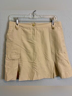 Izod Beige Utility golf Skort with Front Pockets